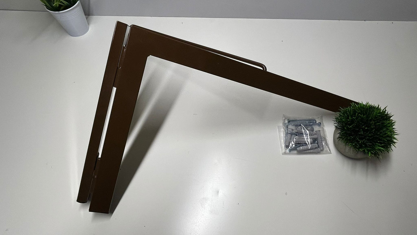Tendedero plegable de pared 5 cuerdas marrón básico