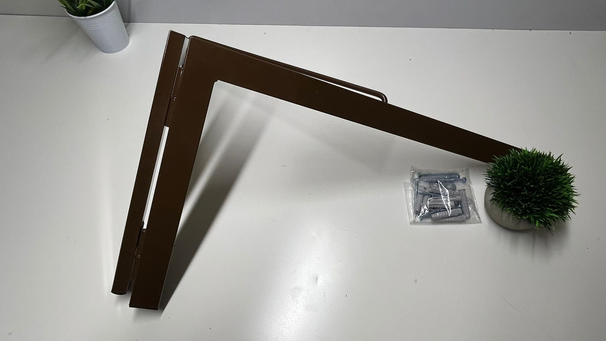 Tendedero plegable de pared 5 cuerdas marrón básico