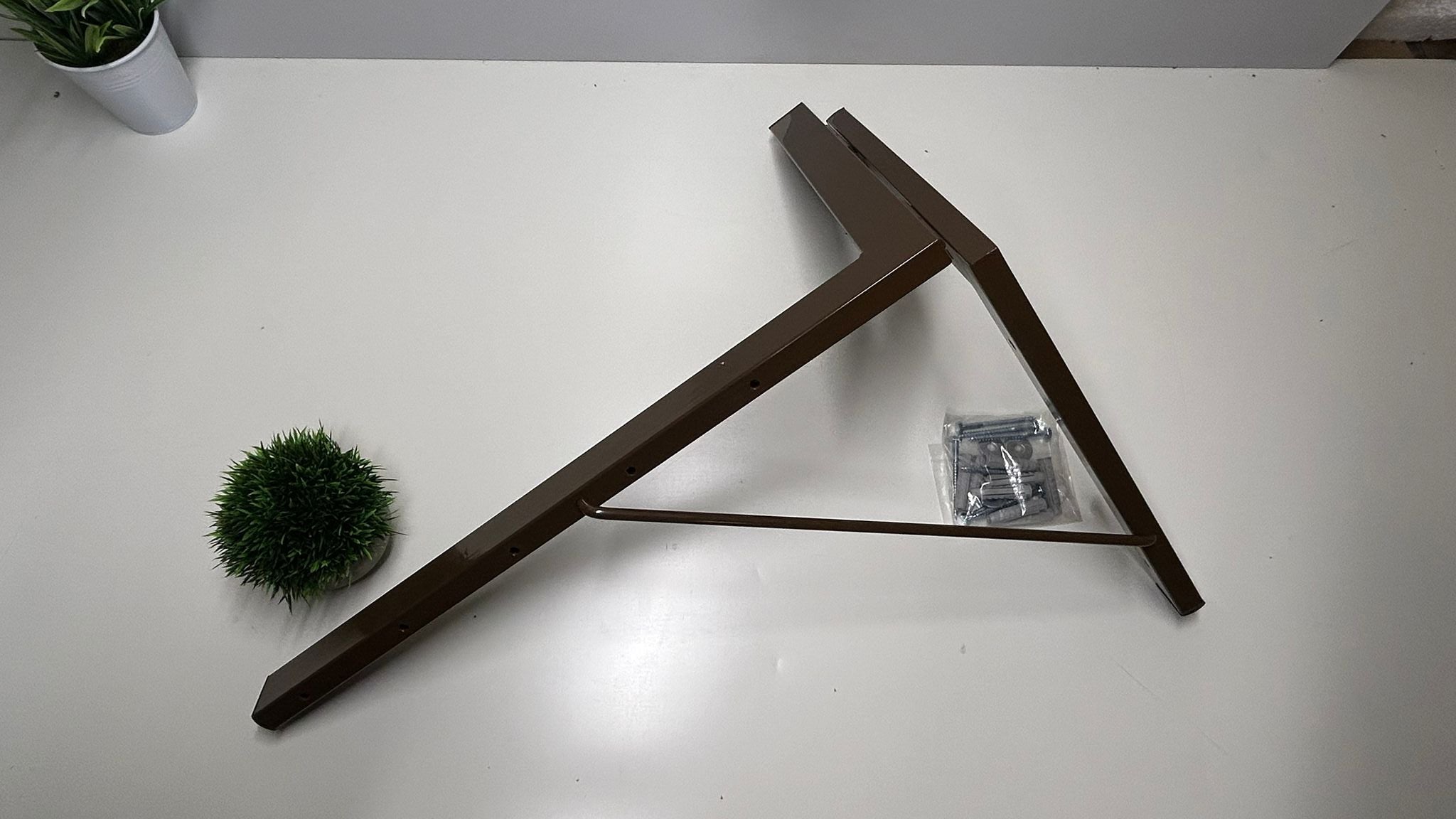Tendedero plegable de pared 5 cuerdas marrón básico