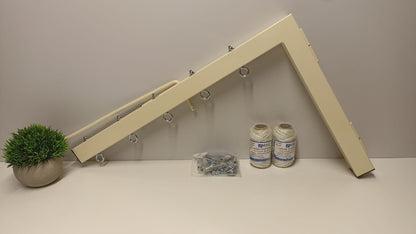 Tendedero plegable de pared 5 cuerdas beige