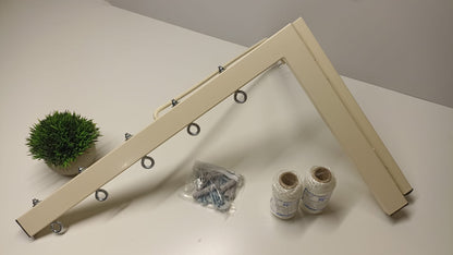 Tendedero plegable de pared 5 cuerdas beige