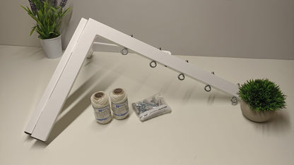 Tendedero plegable de pared 5 cuerdas blanco