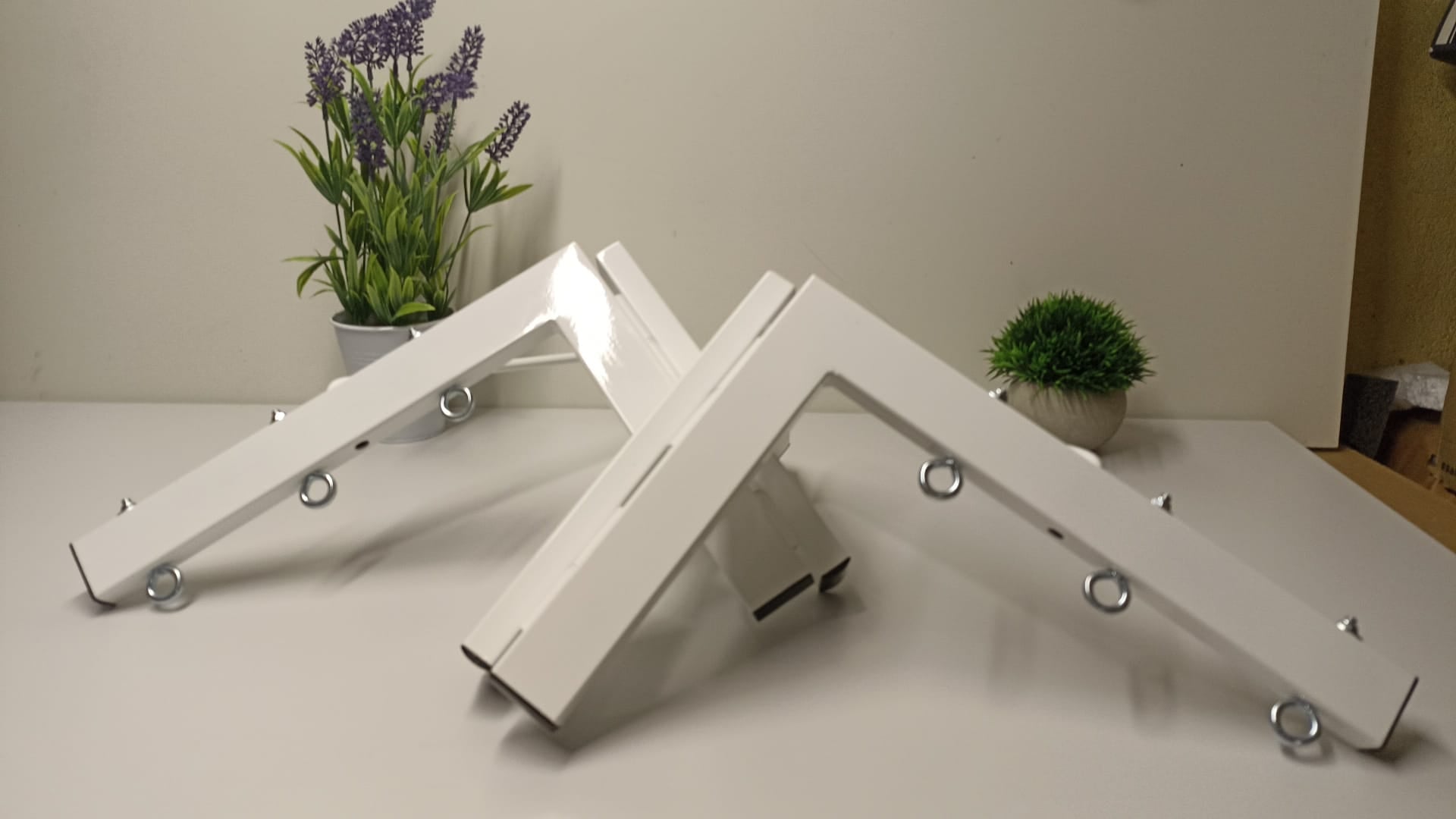 Tendedero plegable de pared 3 cuerdas blanco