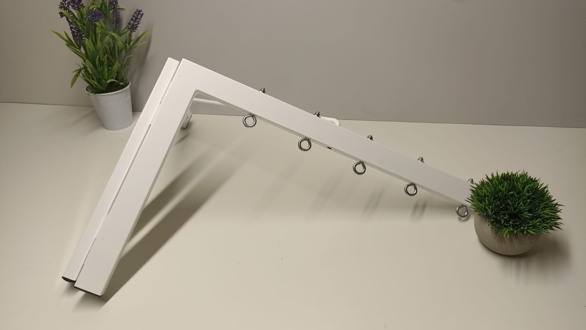 Tendedero plegable de pared 5 cuerdas blanco