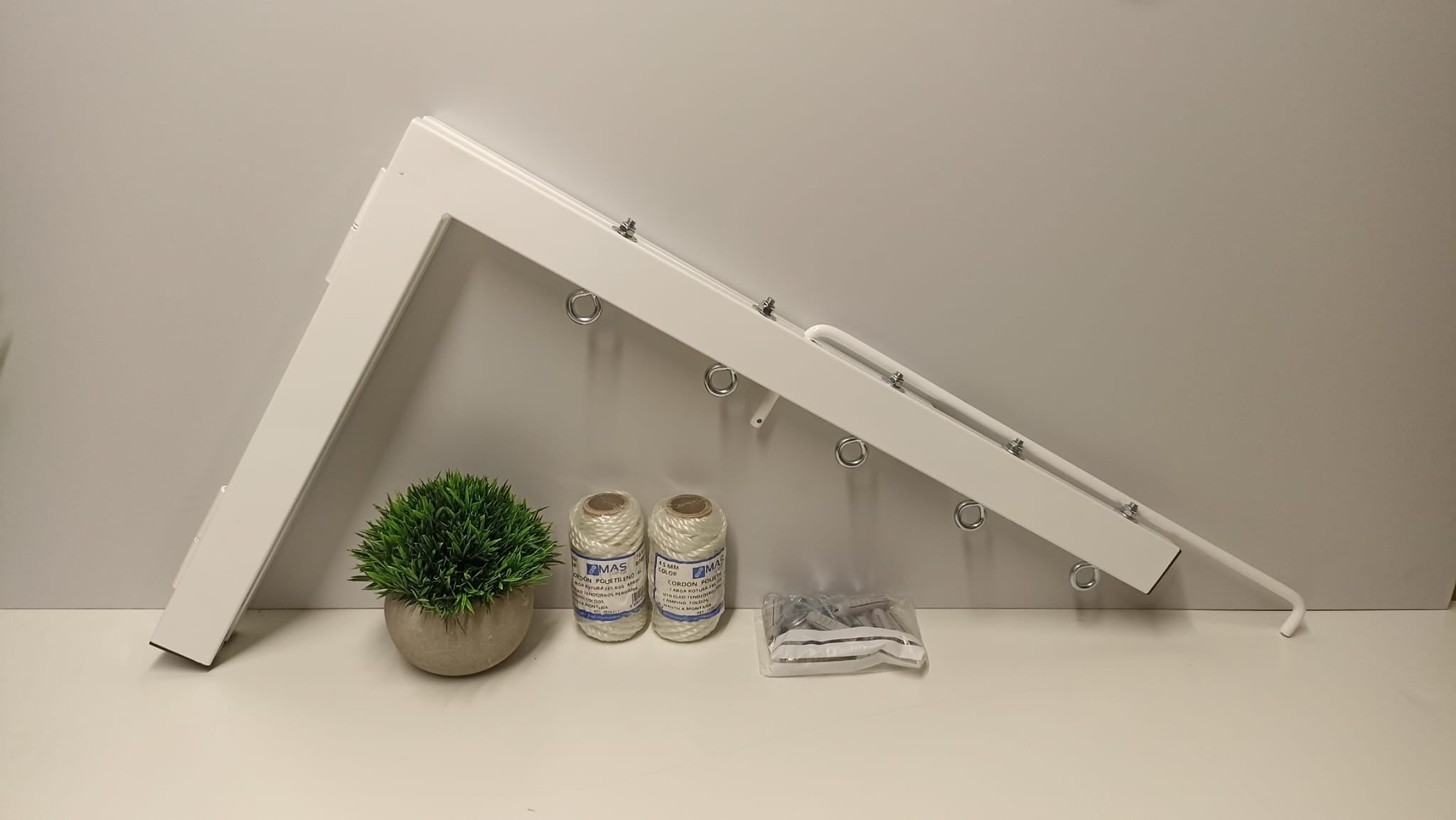 Tendedero plegable de pared 5 cuerdas blanco