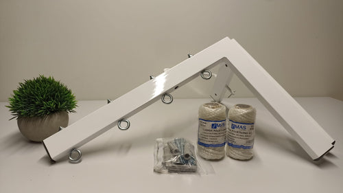 Tendedero plegable de pared 4 cuerdas blanco