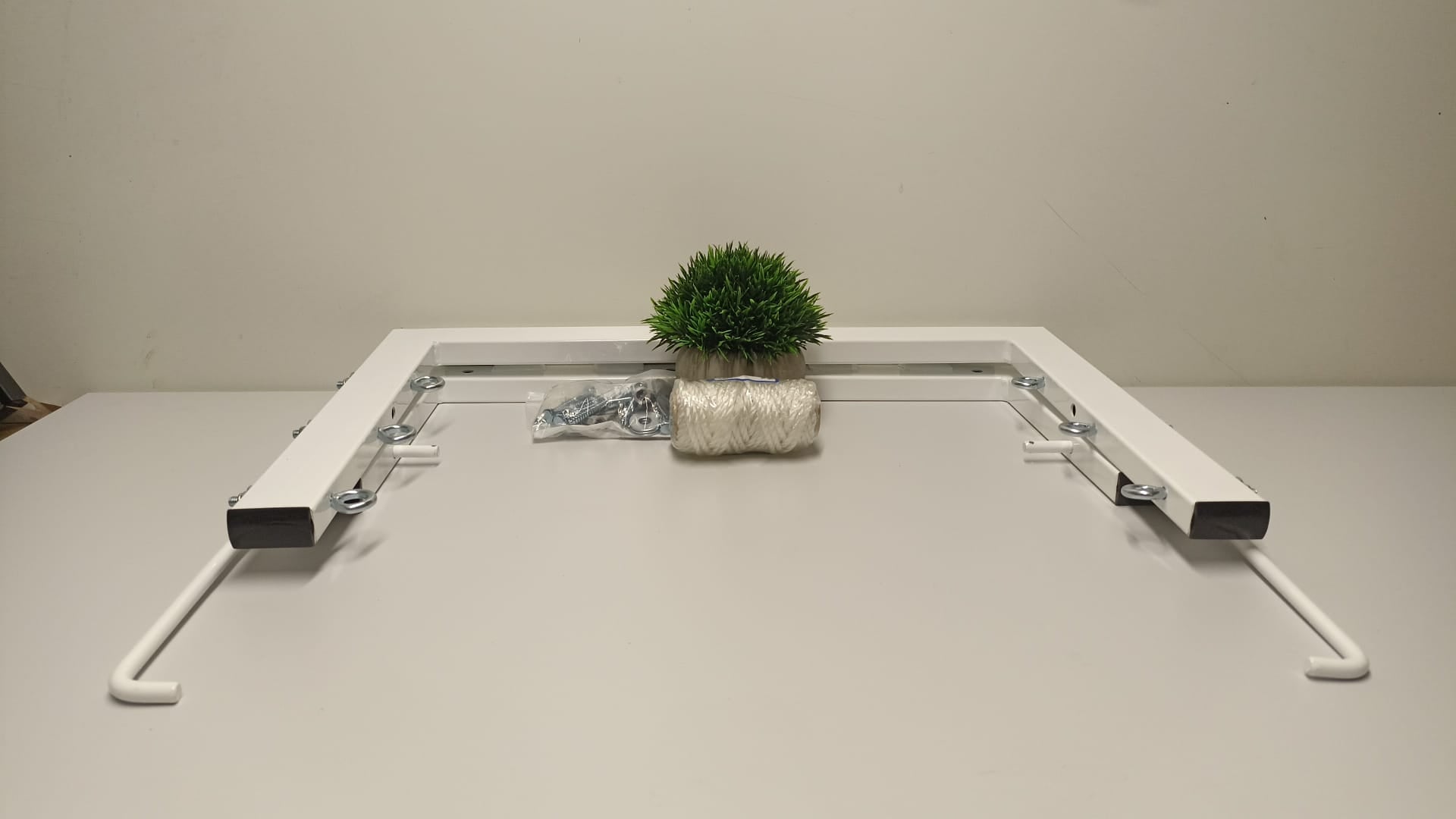 Tendedero plegable de pared 3 cuerdas blanco