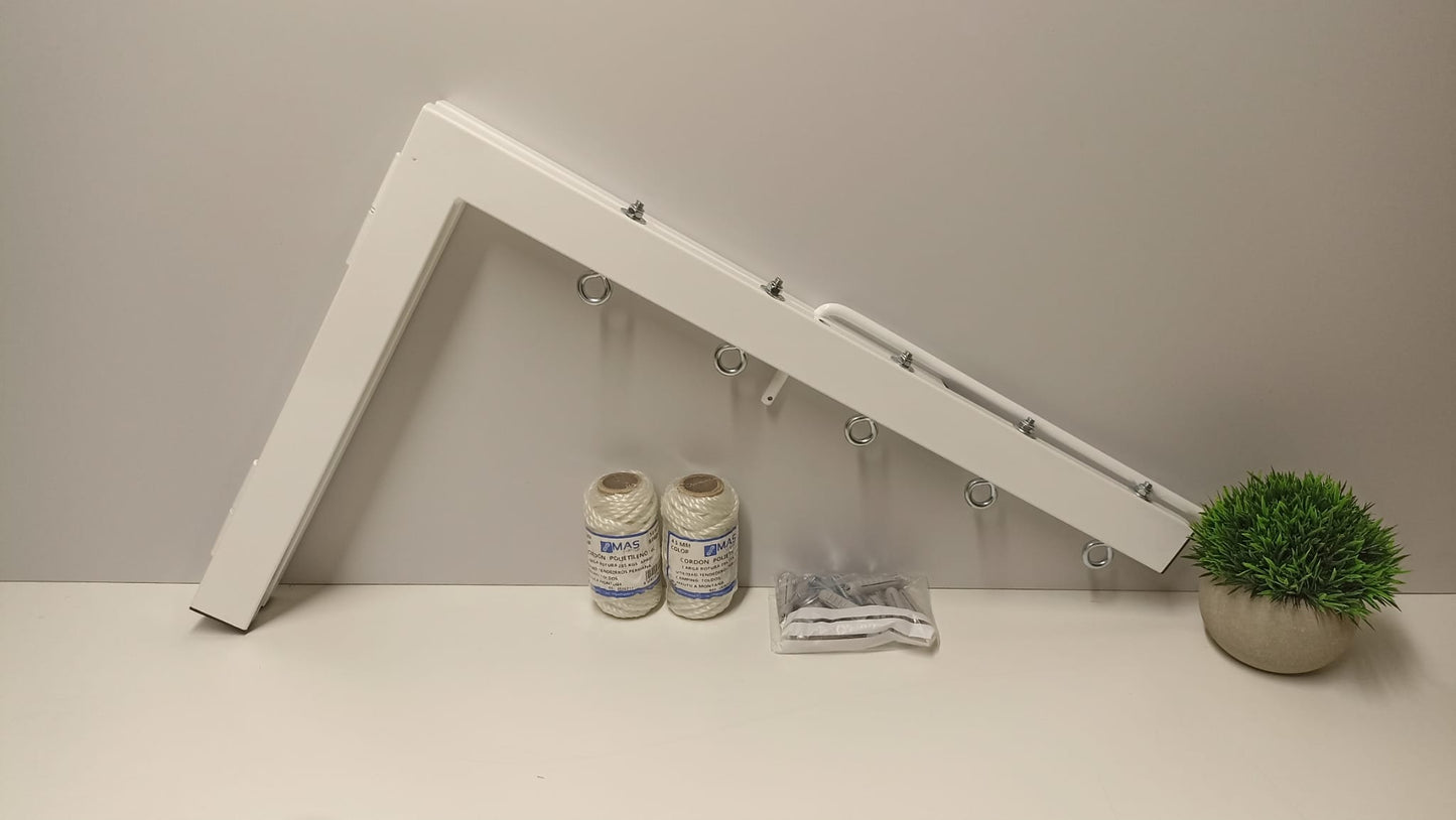 Tendedero plegable de pared 5 cuerdas blanco