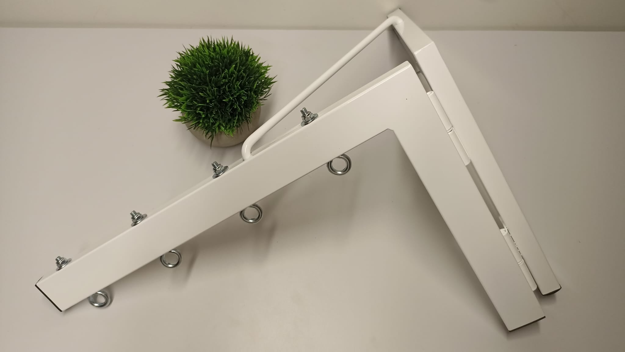 Tendedero plegable de pared 4 cuerdas blanco