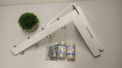 Tendedero plegable de pared 4 cuerdas blanco
