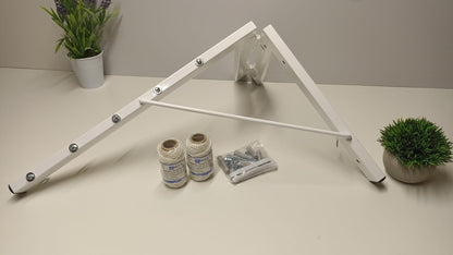 Tendedero plegable de pared 5 cuerdas blanco