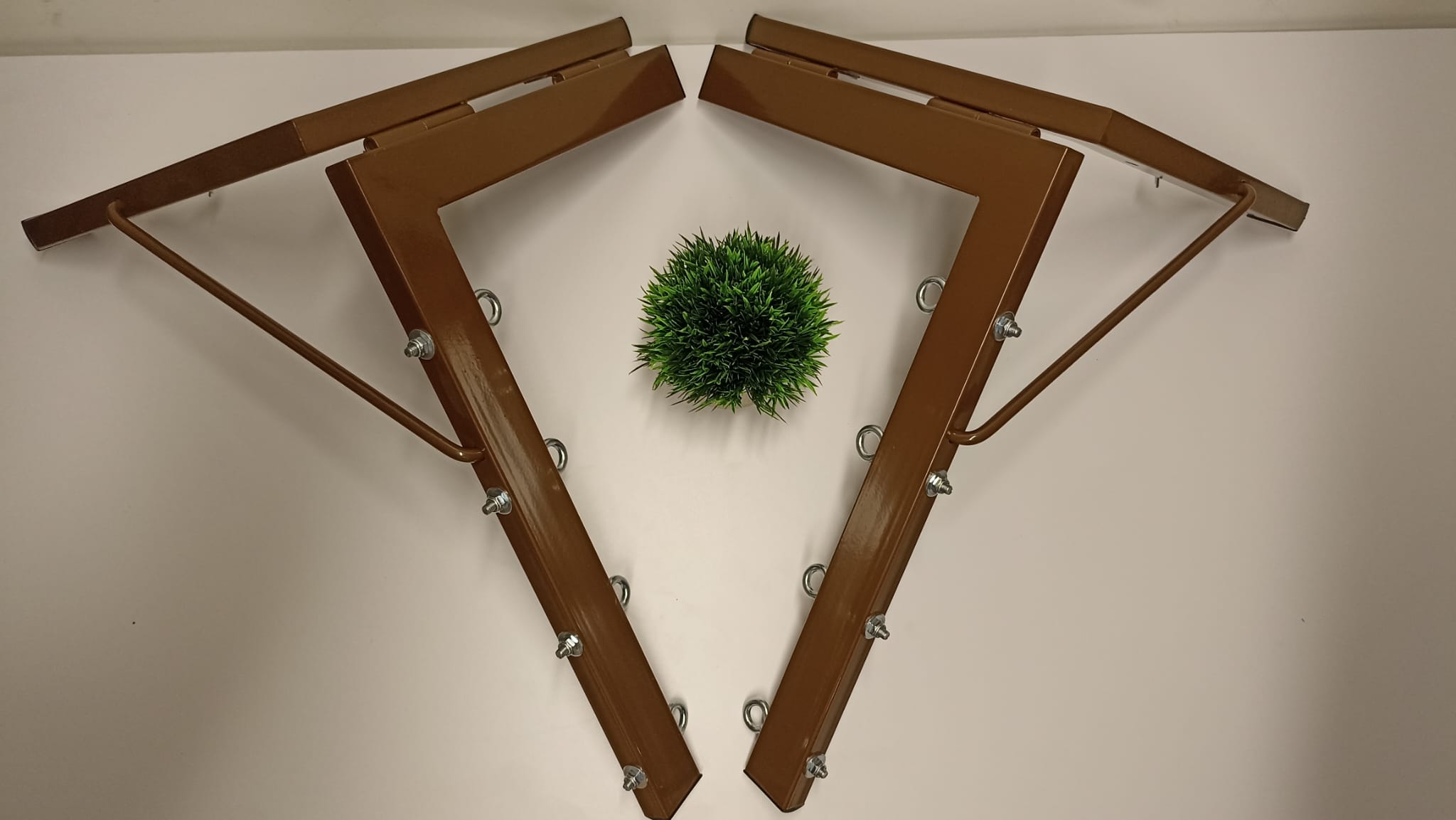 Tendedero plegable de pared 4 cuerdas marron