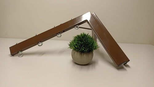 Tendedero plegable de pared 4 cuerdas marron