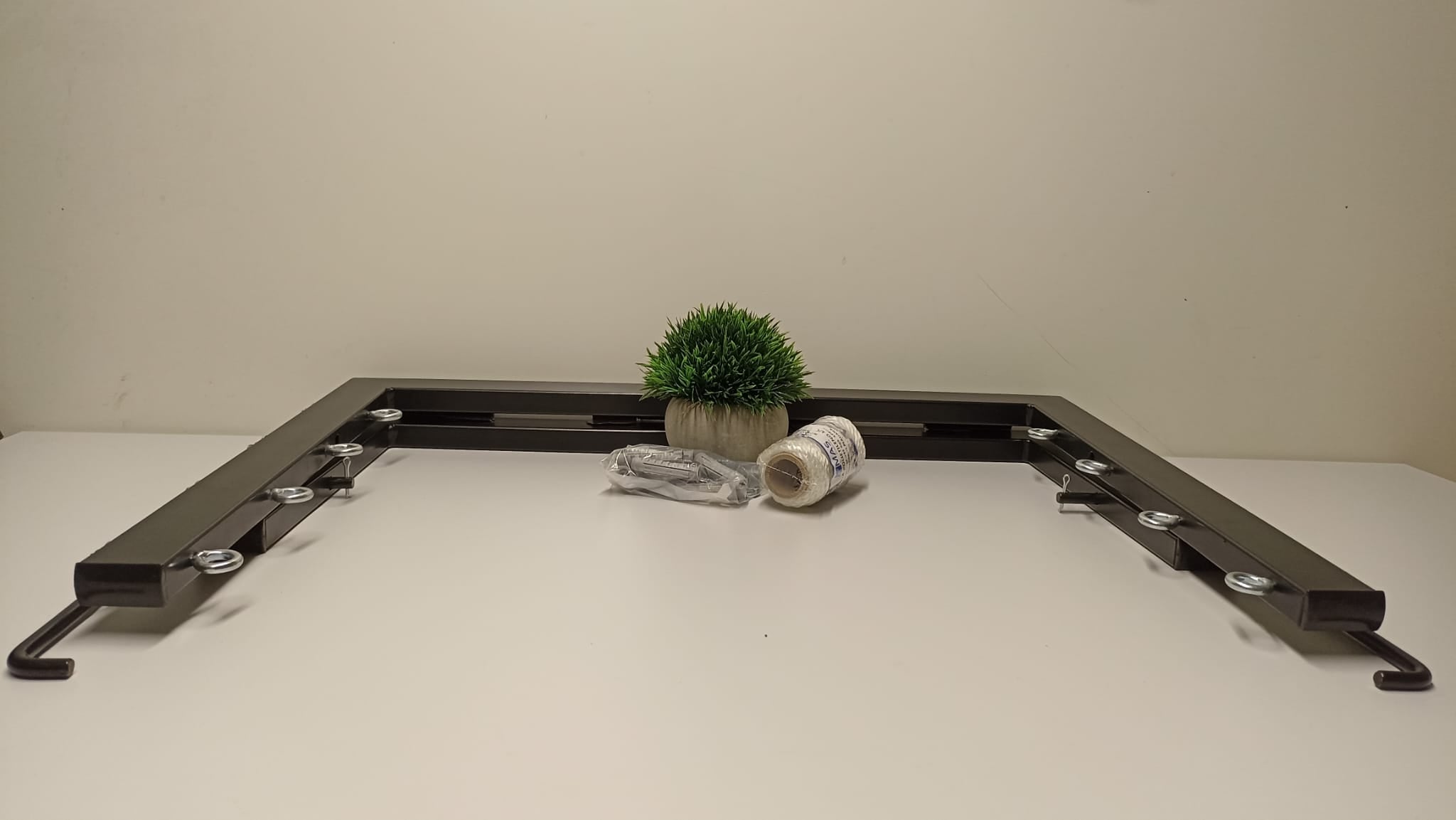 Tendedero plegable de pared 4 cuerdas negro