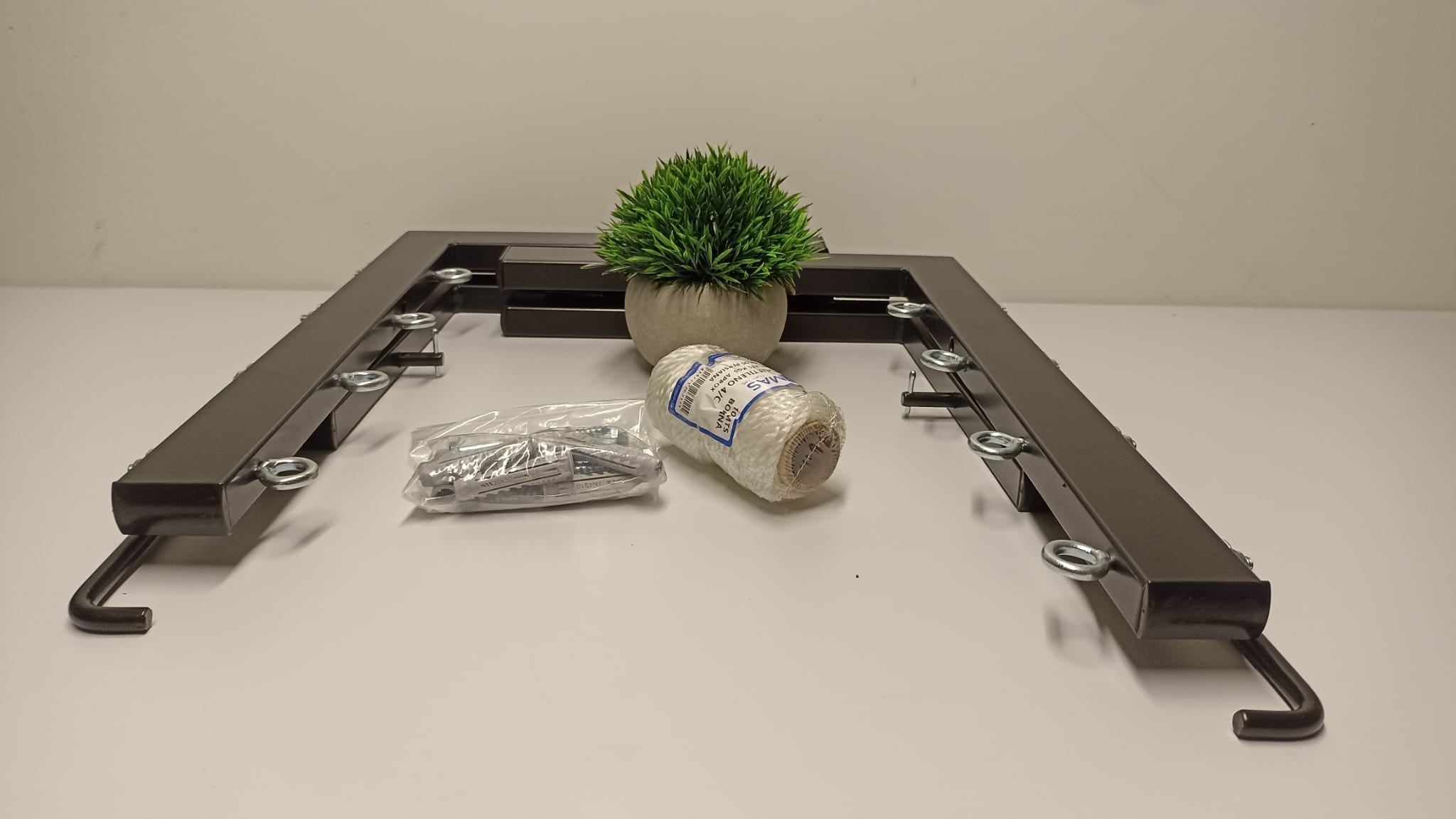 Tendedero plegable de pared 4 cuerdas negro