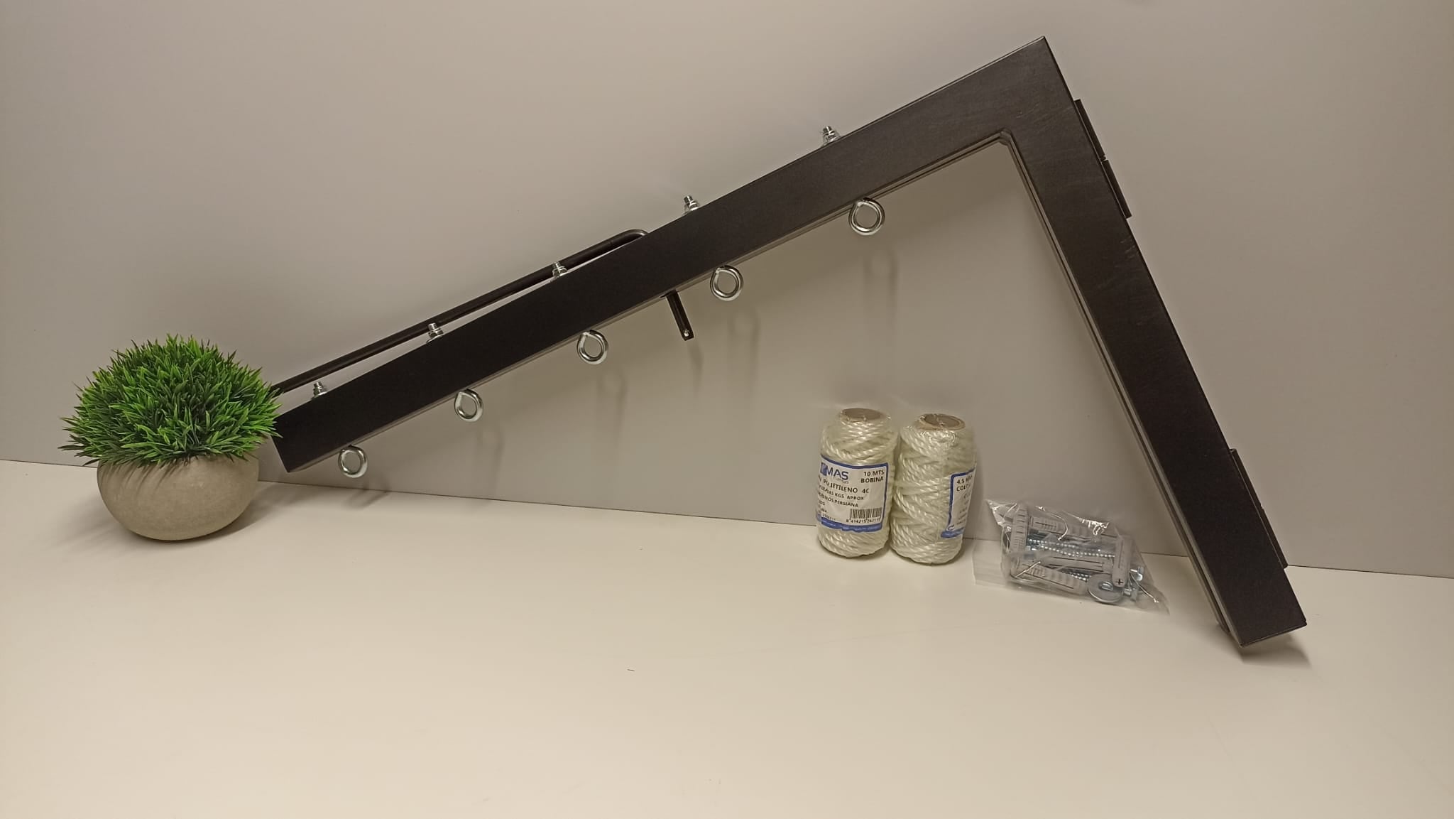 Tendedero plegable de pared 5 cuerdas negro