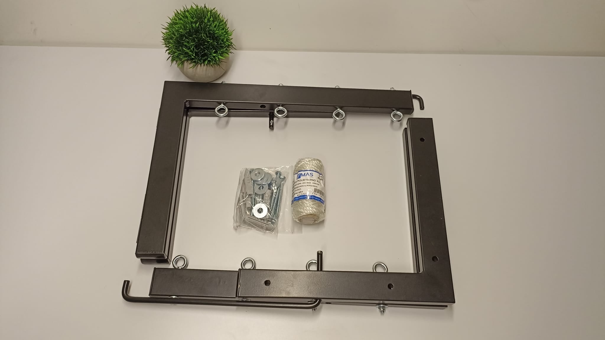 Tendedero plegable de pared 4 cuerdas negro