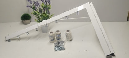 Tendedero plegable de pared 8 cuerdas blanco