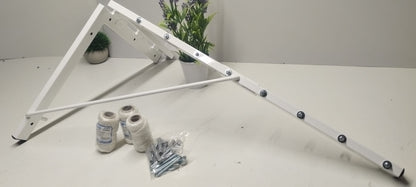 Tendedero plegable de pared 8 cuerdas blanco