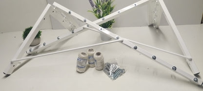 Tendedero plegable de pared 8 cuerdas blanco