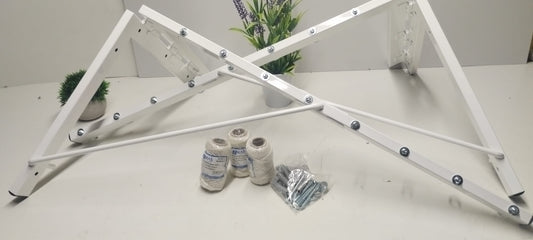 Tendedero plegable de pared 8 cuerdas blanco